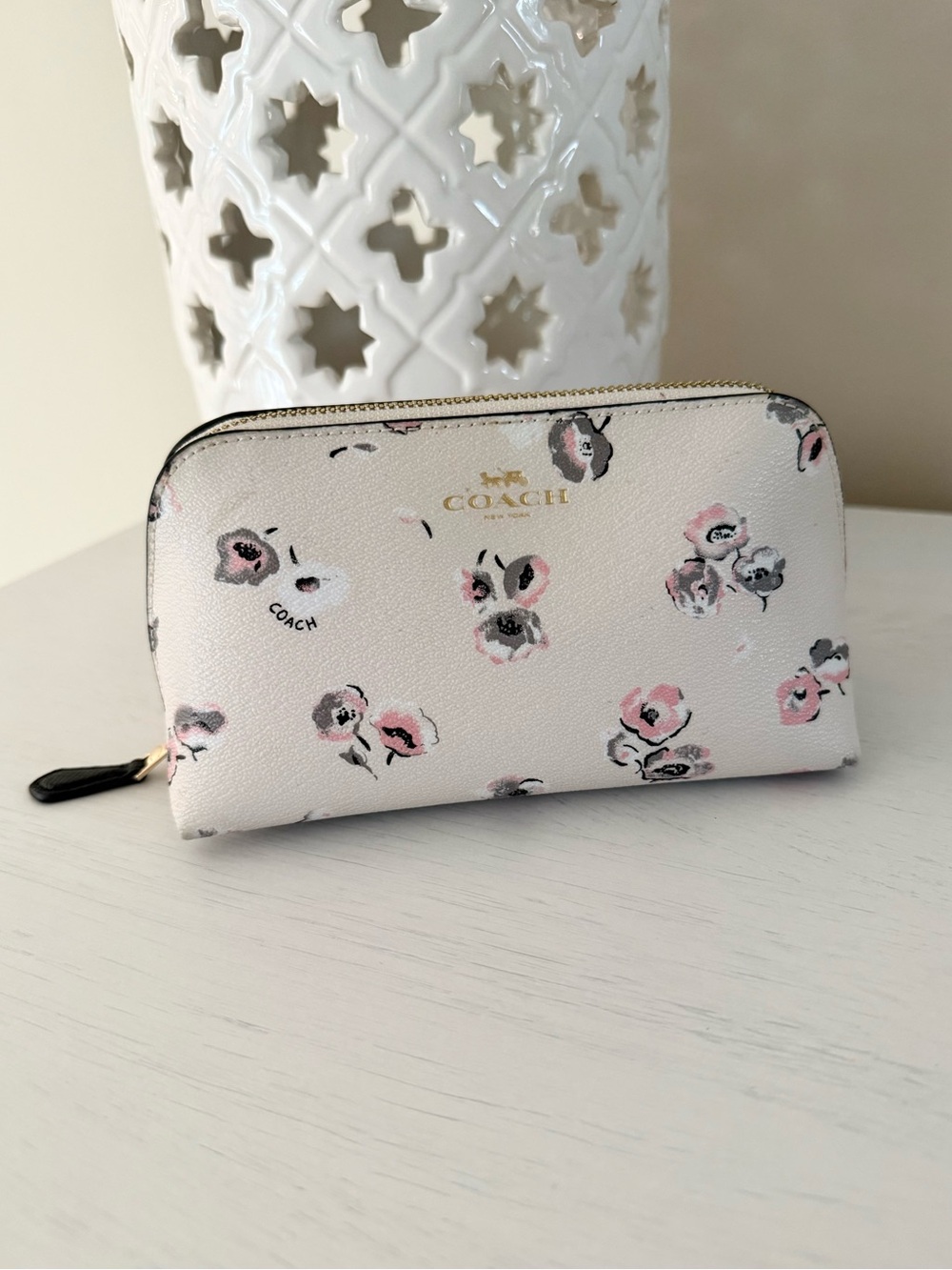 Coach Wildflower Printed Crossgrain Canvas Pouch - Picture 3 of 10